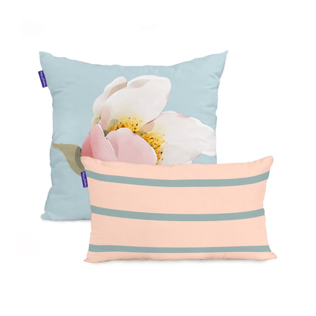 Set de housses de coussin HappyFriday Spring blossom Multicouleur 2 Pi