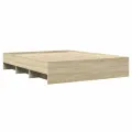 Cadre de lit sans matelas chêne sonoma 160x200 cm