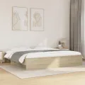 Cadre de lit sans matelas chêne sonoma 180x200 cm