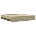 Cadre de lit sans matelas chêne sonoma 180x200 cm