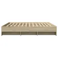 Cadre de lit sans matelas chêne sonoma 180x200 cm