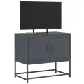Meuble TV anthracite 68,5x39x60,5 cm acier