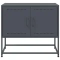 Meuble TV anthracite 68,5x39x60,5 cm acier