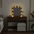 Coiffeuse avec LED chêne marron 100x40x130 cm