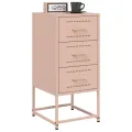 Table de chevet rose 36x39x78 cm acier