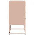 Table de chevet rose 36x39x78 cm acier