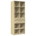 Buffet haut chêne sonoma 70x42,5x185 cm bois d'ingénierie