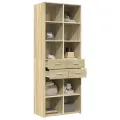 Buffet haut chêne sonoma 70x42,5x185 cm bois d'ingénierie