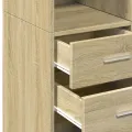 Buffet haut chêne sonoma 70x42,5x185 cm bois d'ingénierie