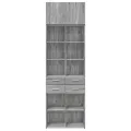 Armoire de rangement sonoma gris 70x42,5x225 cm