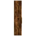 Buffet haut chêne fumé 70x42,5x185 cm bois d'ingénierie