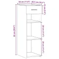 Buffet chêne sonoma 30x42,5x93 cm bois d'ingénierie