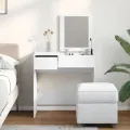 Coiffeuse avec miroir blanc 73x46,5x120 cm