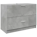 Armoire d'évier gris béton 78x37x59 cm Bois d'ingénierie