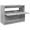 Armoire d'évier gris béton 78x37x59 cm Bois d'ingénierie