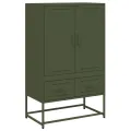 Buffet haut vert olive 68x39 x111,5 cm acier