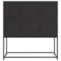 Buffet noir 100,5x39x107 cm acier