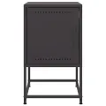 Tables de chevet 2 pcs noir 36x39x60,5 cm acier