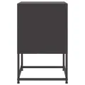 Tables de chevet 2 pcs noir 36x39x60,5 cm acier