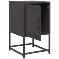 Tables de chevet 2 pcs noir 36x39x60,5 cm acier