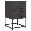 Table de chevet noir 36x39x60,5 cm acier
