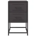 Table de chevet noir 36x39x60,5 cm acier