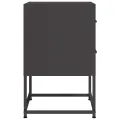Table de chevet noir 36x39x60,5 cm acier