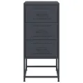 Table de chevet anthracite 36x39x78 cm acier