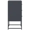 Table de chevet anthracite 36x39x78 cm acier