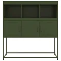 Buffet vert olive 100,5x39x107 cm acier