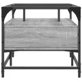 Table basse avec dessus en verre sonoma gris 98,5x50x45cm acier