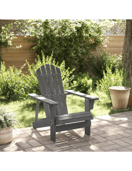 Chaise Adirondack gris 69x85x90,5 cm bois massif de sapin