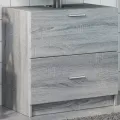 Meuble d'évier sonoma gris 59x37x59 cm bois d'ingénierie