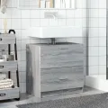 Meuble d'évier sonoma gris 59x37x59 cm bois d'ingénierie