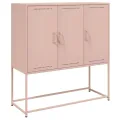 Buffet haut rose 100,5x39x107 cm acier