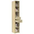 Buffet haut chêne sonoma 30x42,5x185 cm bois d'ingénierie