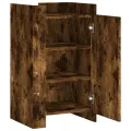 Buffet chêne fumé 45x35x75 cm bois d'ingénierie