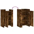 Buffet chêne fumé 45x35x75 cm bois d'ingénierie