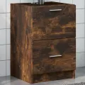 Meuble d'évier chêne fumé 40x37x59 cm bois d'ingénierie
