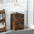 Meuble d'évier chêne fumé 40x37x59 cm bois d'ingénierie