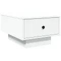 Table basse blanc 60x45x31 cm bois d'ingénierie