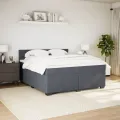 cadre de lit et matelas Gris foncé 200x200cm Velours