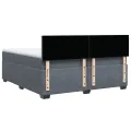 cadre de lit et matelas Gris foncé 200x200cm Velours