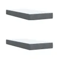 cadre de lit et matelas Gris foncé 200x200cm Velours