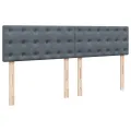 cadre de lit et matelas Gris foncé 200x200cm Velours