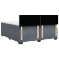 cadre de lit et matelas Gris foncé 200x200cm Velours