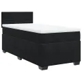 cadre de lit avec matelas Noir 100x200 cm Velours