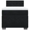 cadre de lit avec matelas Noir 100x200 cm Velours