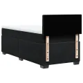 cadre de lit avec matelas Noir 100x200 cm Velours
