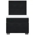 cadre de lit avec matelas Noir 100x200 cm Velours